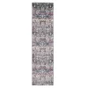Clifton Rust & Navy Intricate Floral Runner Rug, (2' X 7')