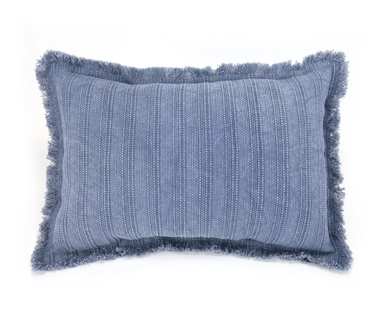 Arbor Blue Fringe-Trim Throw Pillow 3 Arbor Blue Fringe-Trim Throw Pillow