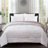 Broyhill Pink Geometric Texture Faux Fur Comforter
