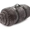 Charcoal Chevron Embossed Velvet Queen Blanket -Broyhill Sales Store 810573788 810573789