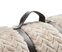 Tan Chevron Embossed Velvet Queen Blanket 10 Tan Chevron Embossed Velvet Queen Blanket -Broyhill Sales Store 810573799 810573801 3