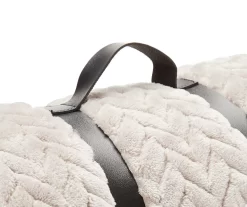 Broyhill Whisper White Chevron Embossed Velvet Blanket -Broyhill Sales Store 810573800 810573798 810617576 4