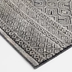 Colin Dark Blue & Whitecap Geometric Area Rug, (5' X 7') -Broyhill Sales Store 810586497 810586493 810586501 3
