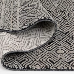 Colin Dark Blue & Whitecap Geometric Area Rug, (5' X 7') -Broyhill Sales Store 810586497 810586493 810586501 5