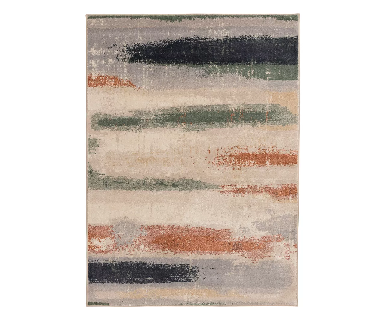 Hadlee Sand, Coral & Green Abstract Area Rug, (5' X 7') 3 Hadlee Sand, Coral & Green Abstract Area Rug, (5' X 7')