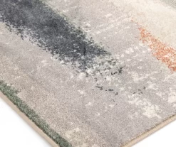 Hadlee Sand, Coral & Green Abstract Area Rug, (8' X 10') -Broyhill Sales Store 810586500 810586496 810586492 3