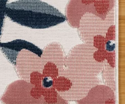 Broyhill Nauru Blue & Pink Floral Outdoor Area Rug -Broyhill Sales Store 810586608 810586609 810586610 A1 1 1