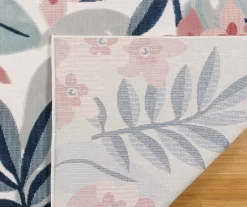 Nauru Blue & Pink Floral Outdoor Area Rug, (8' X 10') 9 Nauru Blue & Pink Floral Outdoor Area Rug, (8' X 10') -Broyhill Sales Store 810586608 810586609 810586610 A2 1