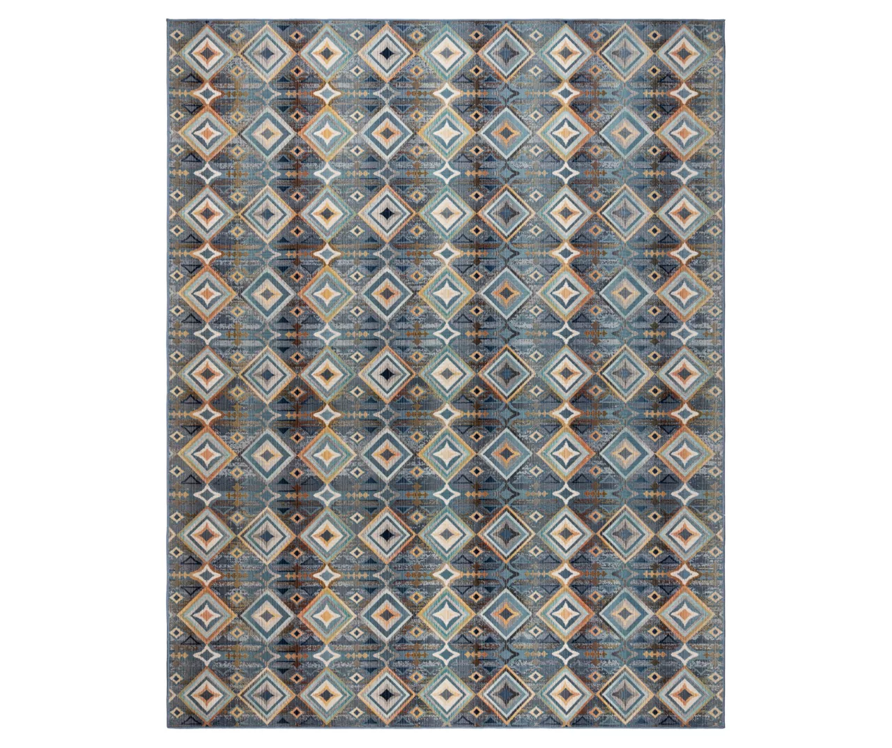 Broyhill Karok Blue & Yellow Geometric Outdoor Area Rug 2 Broyhill Karok Blue & Yellow Geometric Outdoor Area Rug
