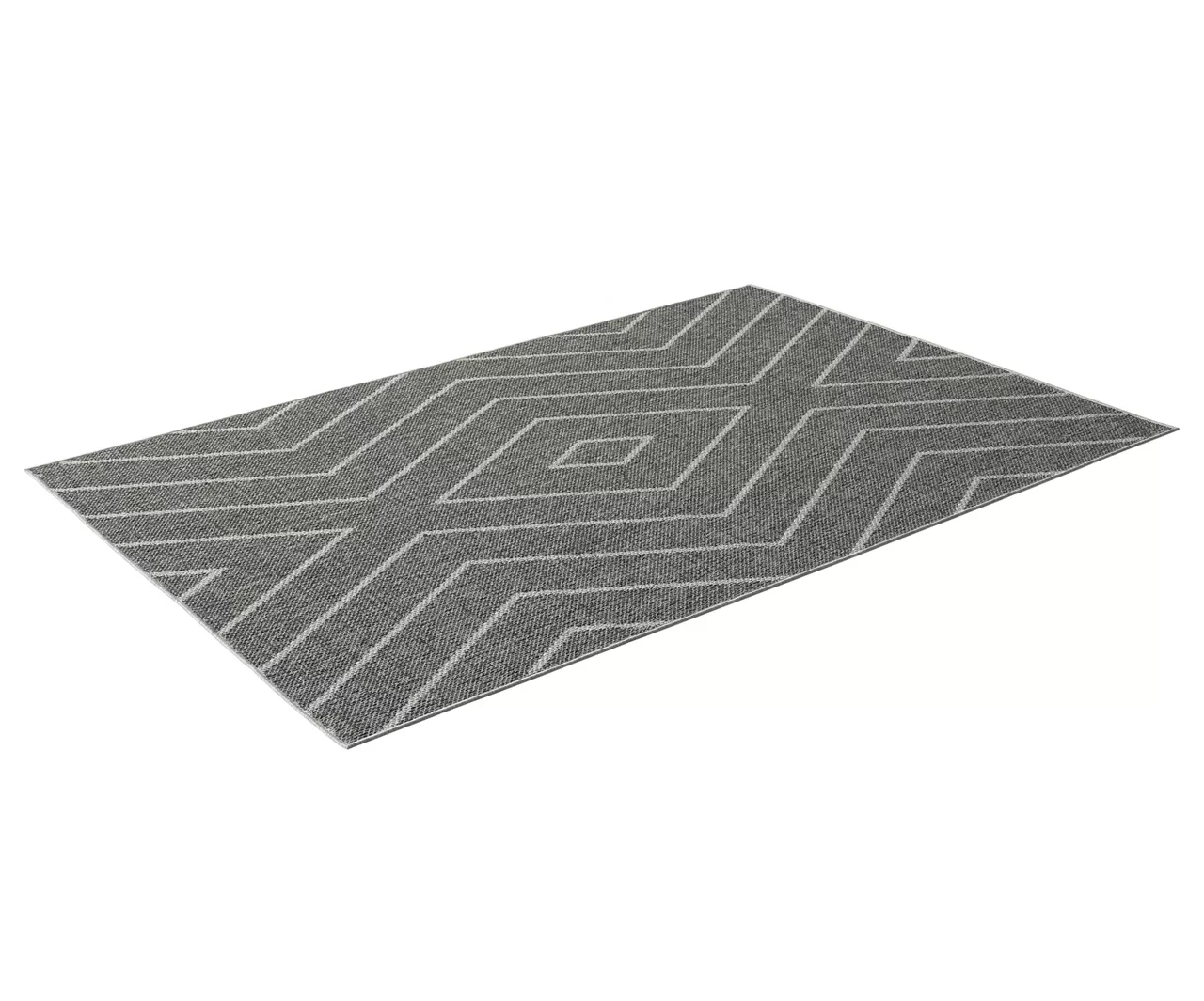 Jani Lagos Gray Geometric Outdoor Area Rug, (5' X 7') 4 Jani Lagos Gray Geometric Outdoor Area Rug, (5' X 7') - Image 2