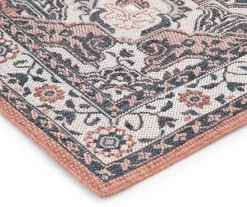 Braiden Orange & Navy Floral Medallion Outdoor Area Rug, (8' X 10') -Broyhill Sales Store 810587368 810587369 810587370 3 1