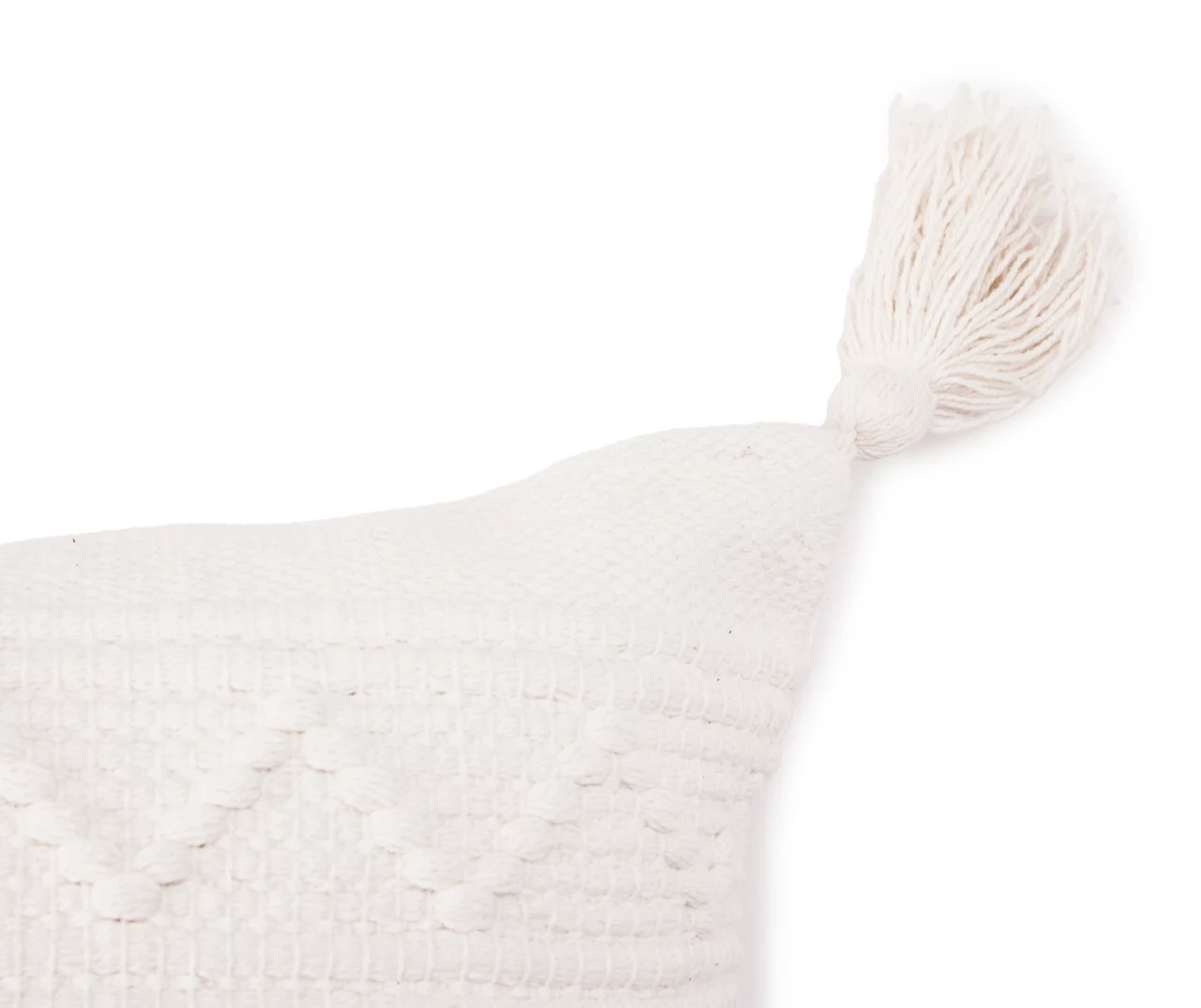 White Tamara Stripe Tassel-Accent Throw Pillow 5 White Tamara Stripe Tassel-Accent Throw Pillow - Image 3