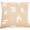 New Beginnings Travertine & White Hash Mark Chenille Square Throw Pillow -Broyhill Sales Store 810591655 A0