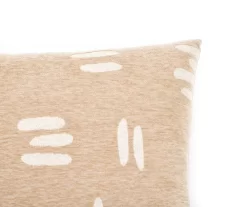 New Beginnings Travertine & White Hash Mark Chenille Square Throw Pillow -Broyhill Sales Store 810591655 A8 2