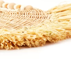 Wild Sedona Raffia & Beads Hanging Wall Fan 9 Wild Sedona Raffia & Beads Hanging Wall Fan -Broyhill Sales Store 810601626 A8 4