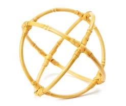 Wild Sedona Bamboo Look Metal Orb Tabletop Decor