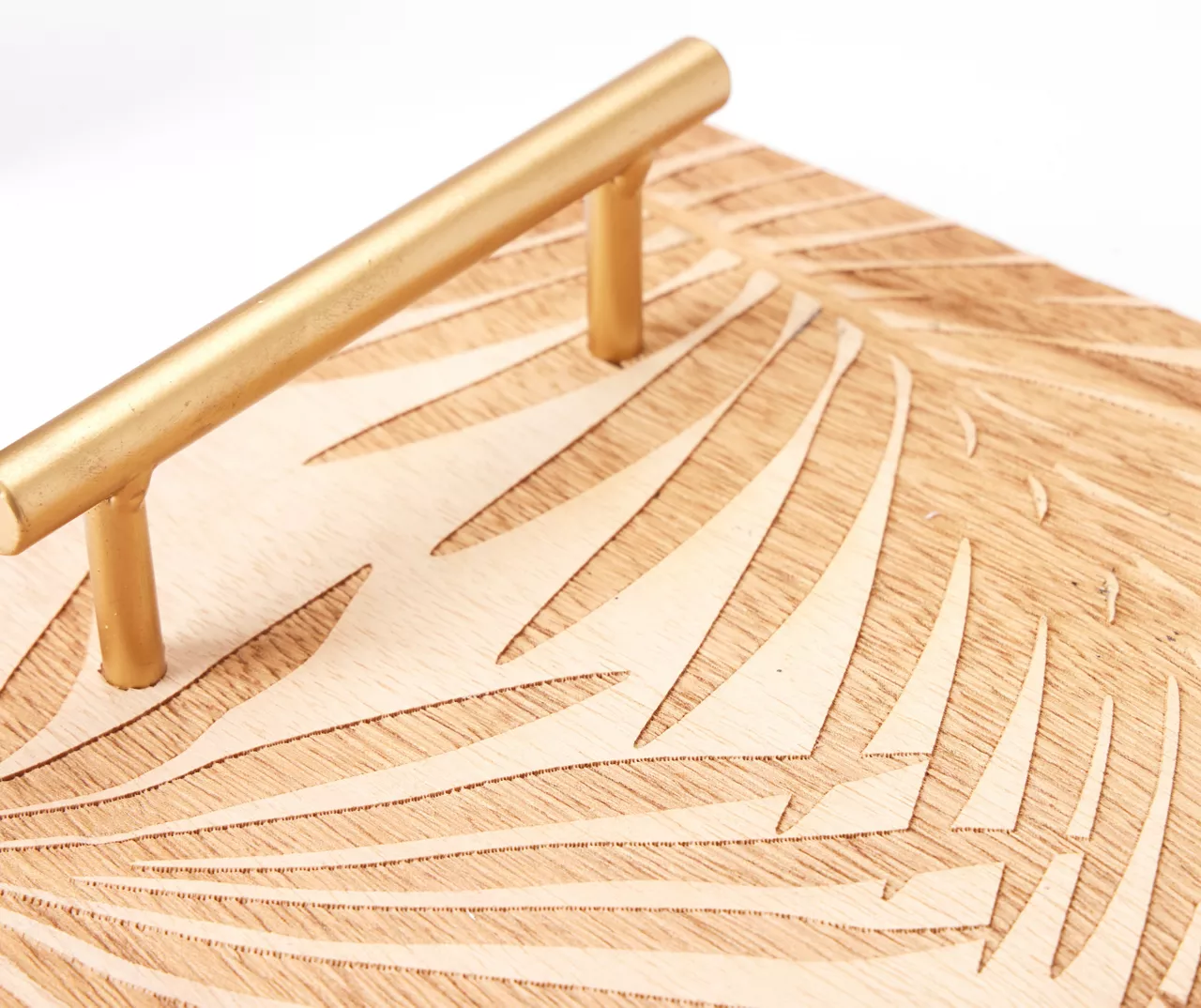 Wild Sedona Brown Etched Palm Wood Tray 4 Wild Sedona Brown Etched Palm Wood Tray - Image 2