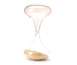 Wild Sedona Clear & Pink 2-Tone Decorative Hourglass