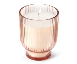 Wild Sedona Vanilla Cashmere Pink Rib Pedestal Candle, 15 Oz. -Broyhill Sales Store 810602441 A1 1