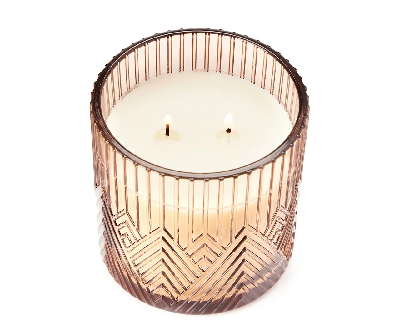 Peach Mandarin Orange Geometric Glass Jar Candle, 16 Oz. 4 Peach Mandarin Orange Geometric Glass Jar Candle, 16 Oz. - Image 2