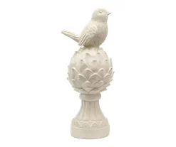 White Bird On Artichoke Tabletop Decor