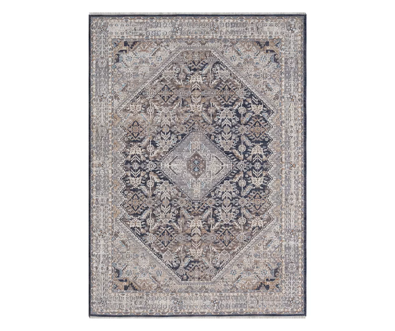Broyhill Armada Gray & Navy Ornamental Medallion Area Rug 4 Broyhill Armada Gray & Navy Ornamental Medallion Area Rug - Image 2