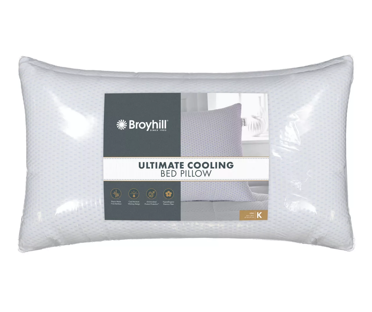 Broyhill White Ultimate Cooling Pillows, 2-Pack 4 Broyhill White Ultimate Cooling Pillows, 2-Pack - Image 2