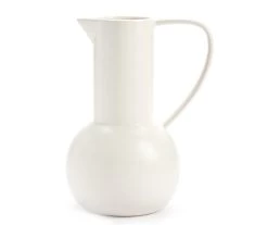 Homeward White Ceramic Vase With Handle
