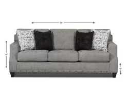 Alexandria Gray Chenille Sofa -Broyhill Sales Store 810616679 A8