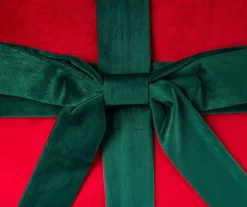 Festive Gathering Red Gift Bow Throw Pillow -Broyhill Sales Store 810616886 A8 1