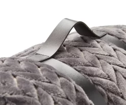 Atmosphere Gray Zigzag-Embossed Velvet Queen Blanket -Broyhill Sales Store 810617179 810530980 3