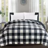 Black & White Buffalo Check Faux Fur Full/Queen Comforter 1 Black & White Buffalo Check Faux Fur Full/Queen Comforter -Broyhill Sales Store 810617563 810617564 A0 1 1