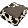 Cream & Brown Cow Print Faux Fur Full/Queen Comforter -Broyhill Sales Store 810617565 810617566 A0 2 1