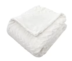 White Chevron Stripe Faux Fur King Comforter 11 White Chevron Stripe Faux Fur King Comforter -Broyhill Sales Store 810617569 810617570 A0 2 1