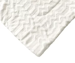 White Chevron Stripe Faux Fur King Comforter 12 White Chevron Stripe Faux Fur King Comforter -Broyhill Sales Store 810617569 810617570 A8 3 1