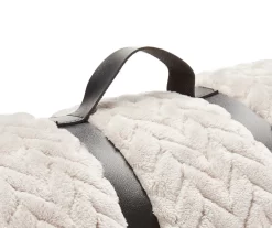 Whisper White Zigzag-Embossed Velvet Queen Blanket -Broyhill Sales Store 810617573 A8 2