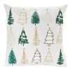 Ivory & Green Embroidered Trees Throw Pillow 1 Ivory & Green Embroidered Trees Throw Pillow -Broyhill Sales Store 810618274 A0 1